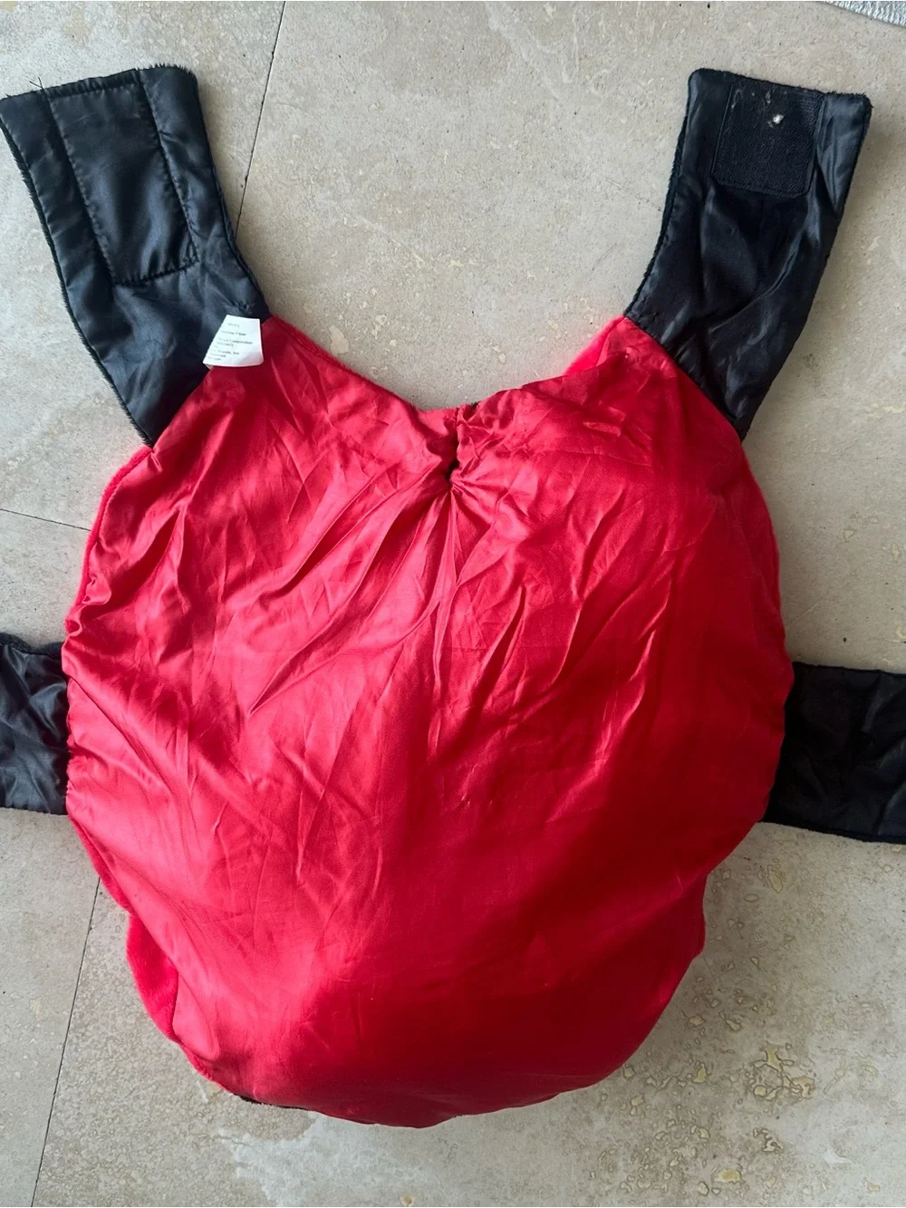 Red and Black Plush Ladybug Dog costume